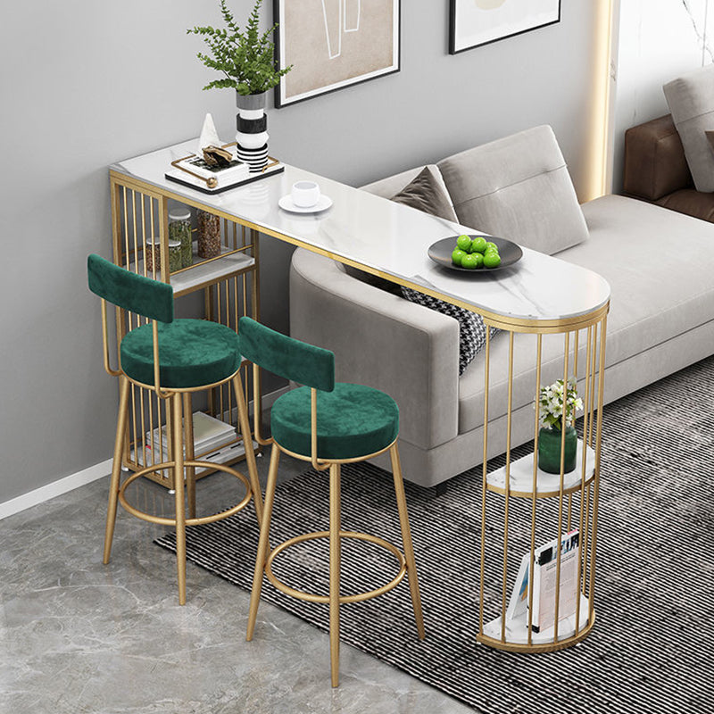 Modern Bistro Bar Table Storage Sintered Stone Bar Table for Living Room