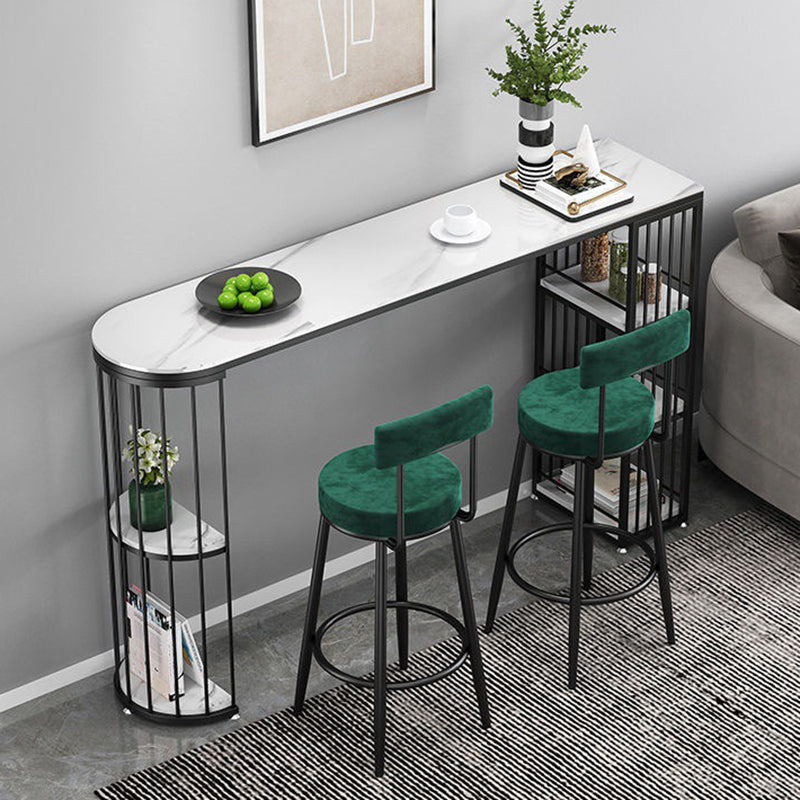 Modern Bistro Bar Table Storage Sintered Stone Bar Table for Living Room