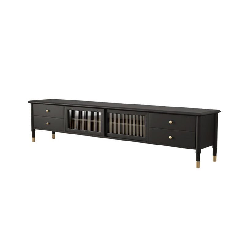 Traditional TV Stand Enclosed Storage TV Media Console with Drawers