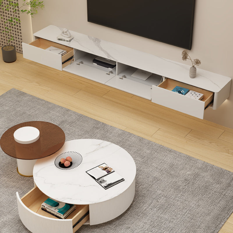 Modern TV Stand Console Enclosed Storage TV Media Console for Living Room