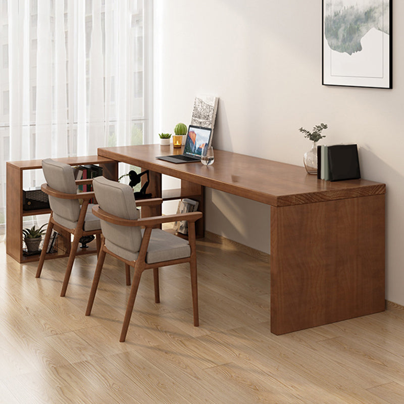 Contemporary Pine Office Desk L-Shape Writing Desk for Office