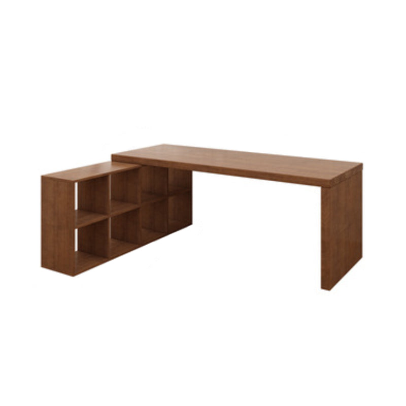 Contemporary Pine Office Desk L-Shape Writing Desk for Office