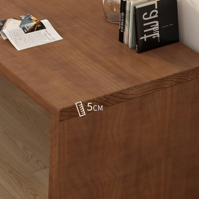 Contemporary Pine Office Desk L-Shape Writing Desk for Office