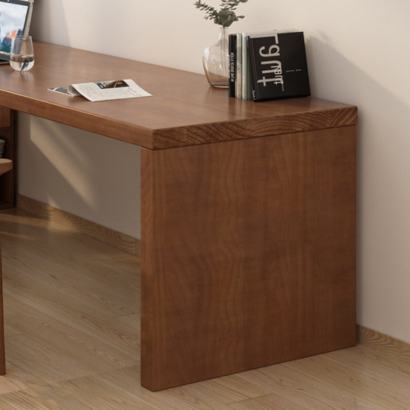 Contemporary Pine Office Desk L-Shape Writing Desk for Office