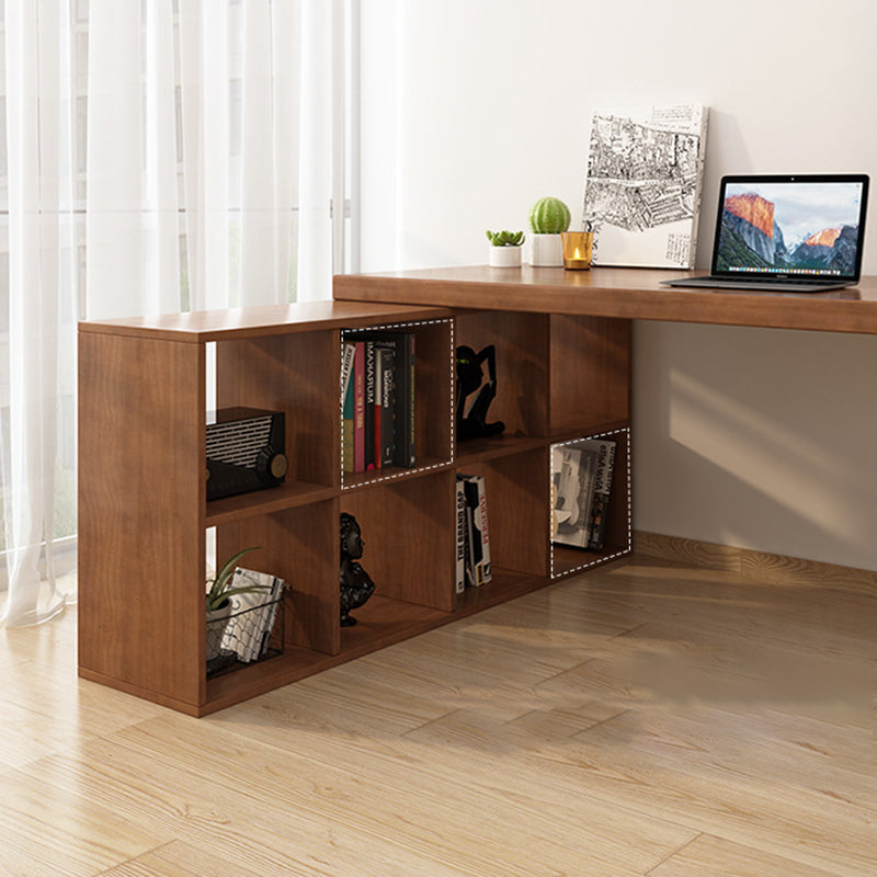 Contemporary Pine Office Desk L-Shape Writing Desk for Office