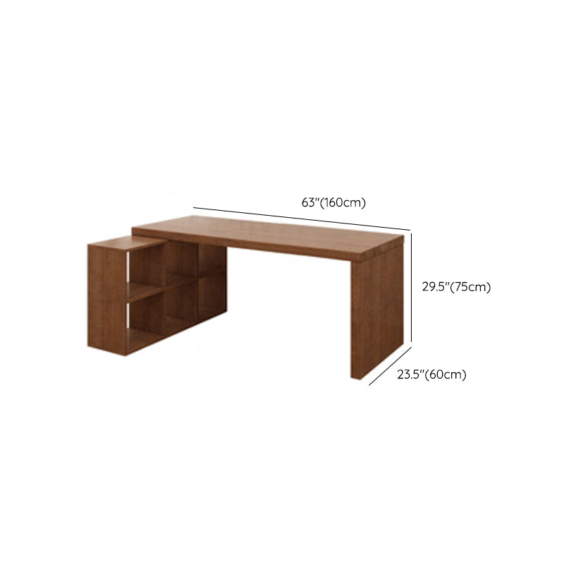 Contemporary Pine Office Desk L-Shape Writing Desk for Office