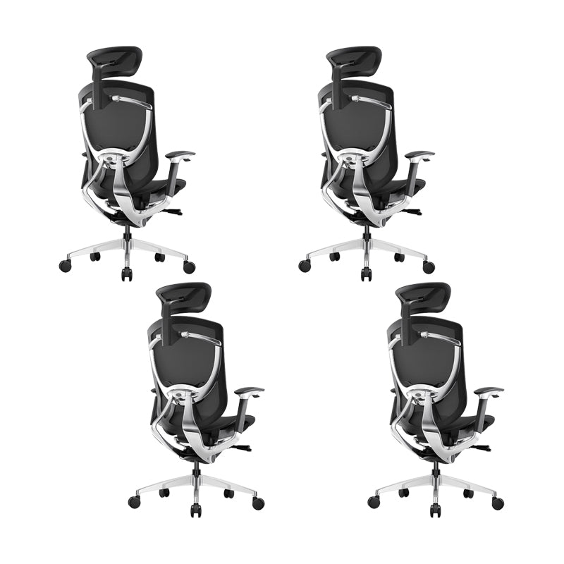 Modern Office Chair Adjustable Seat Height Removable Arms Swivel Chair with Wheels