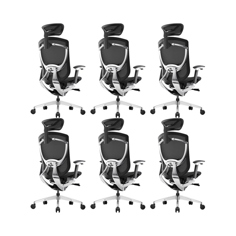 Modern Office Chair Adjustable Seat Height Removable Arms Swivel Chair with Wheels