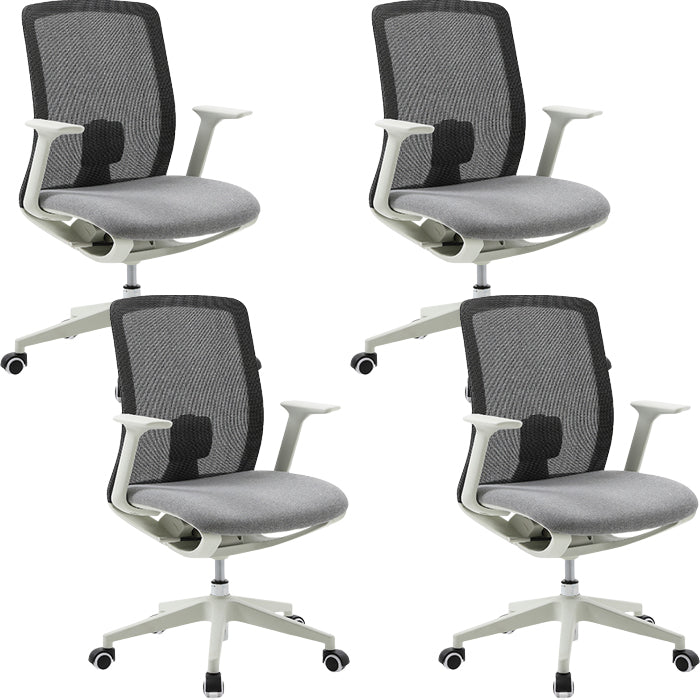 Contemporary Swivel Task Chair Fixed Arms Desk Chair for Office