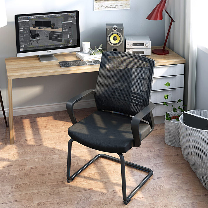 Modern Chair No Wheels Fixed Arms Upholstered No Distressing Desk Chair