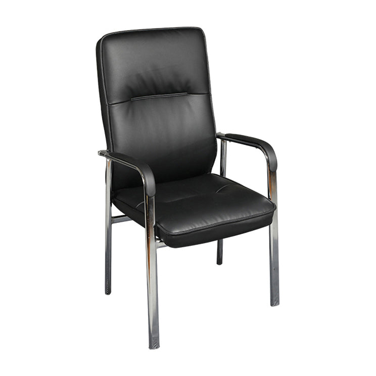 Modern Style Fixed Arms Office Chair Leather Task Chair for Office