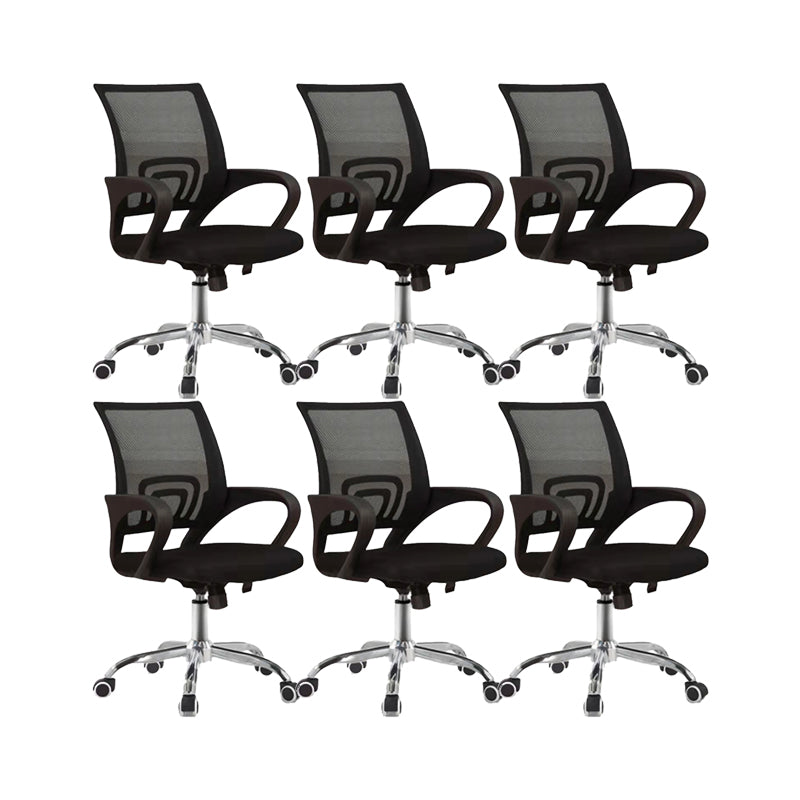 Modern Office Chair Adjustable Seat Height Arm Chair with Wheels