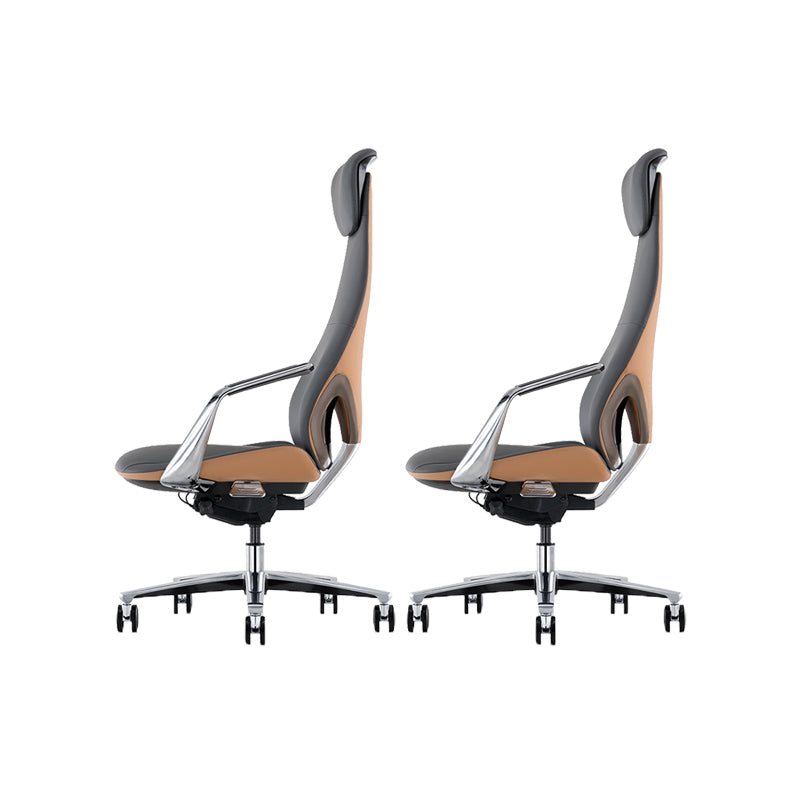 Modern Style Office Chair Adjustable Seat Height Fixed Arms Chair with Wheels