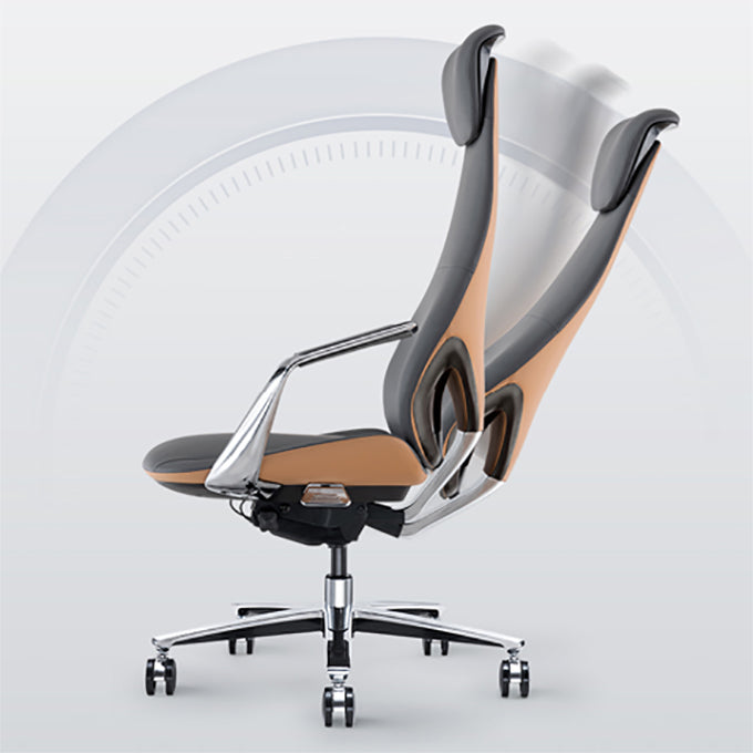 Modern Style Office Chair Adjustable Seat Height Fixed Arms Chair with Wheels