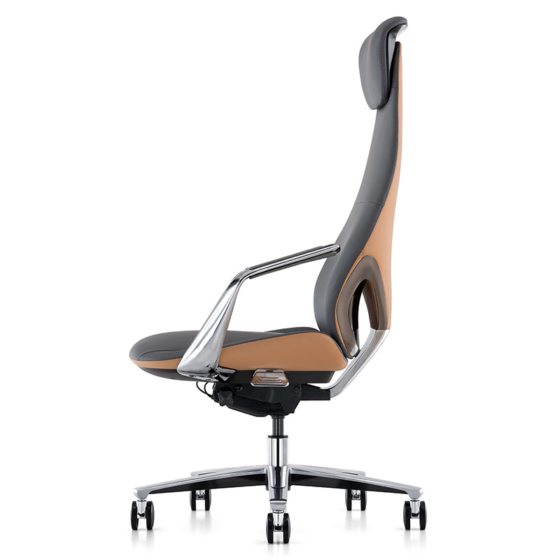 Modern Style Office Chair Adjustable Seat Height Fixed Arms Chair with Wheels