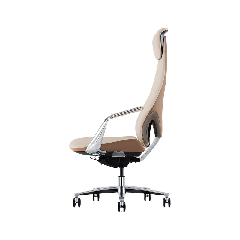 Modern Style Office Chair Adjustable Seat Height Fixed Arms Chair with Wheels