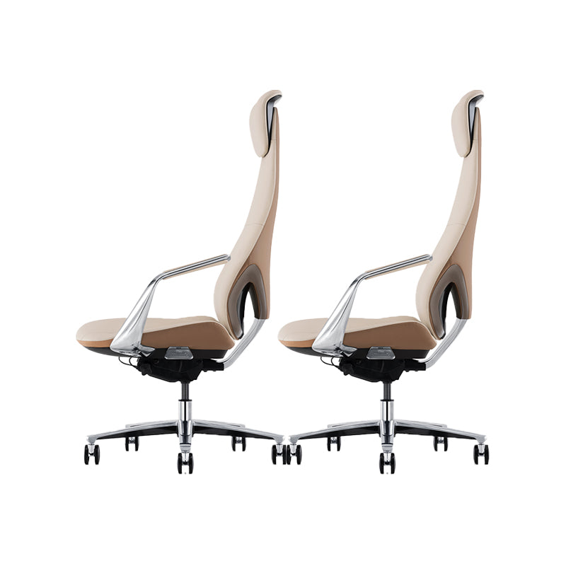 Modern Style Office Chair Adjustable Seat Height Fixed Arms Chair with Wheels