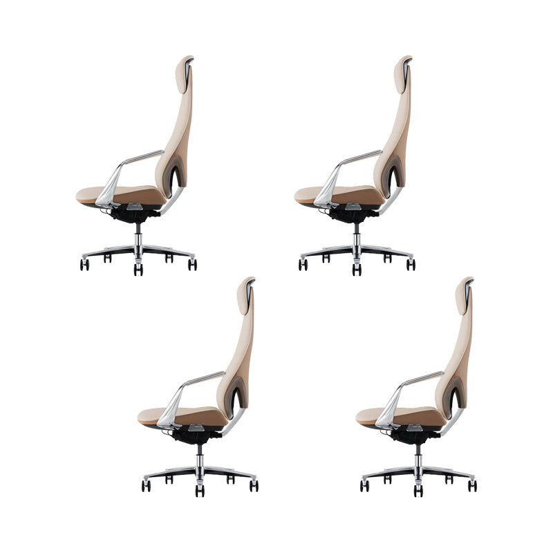 Modern Style Office Chair Adjustable Seat Height Fixed Arms Chair with Wheels