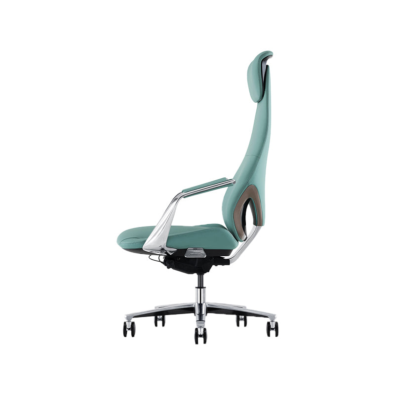 Modern Style Office Chair Adjustable Seat Height Fixed Arms Chair with Wheels