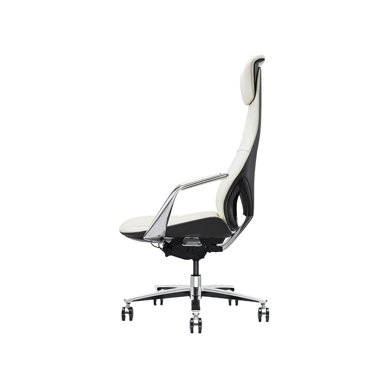 Modern Style Office Chair Adjustable Seat Height Fixed Arms Chair with Wheels