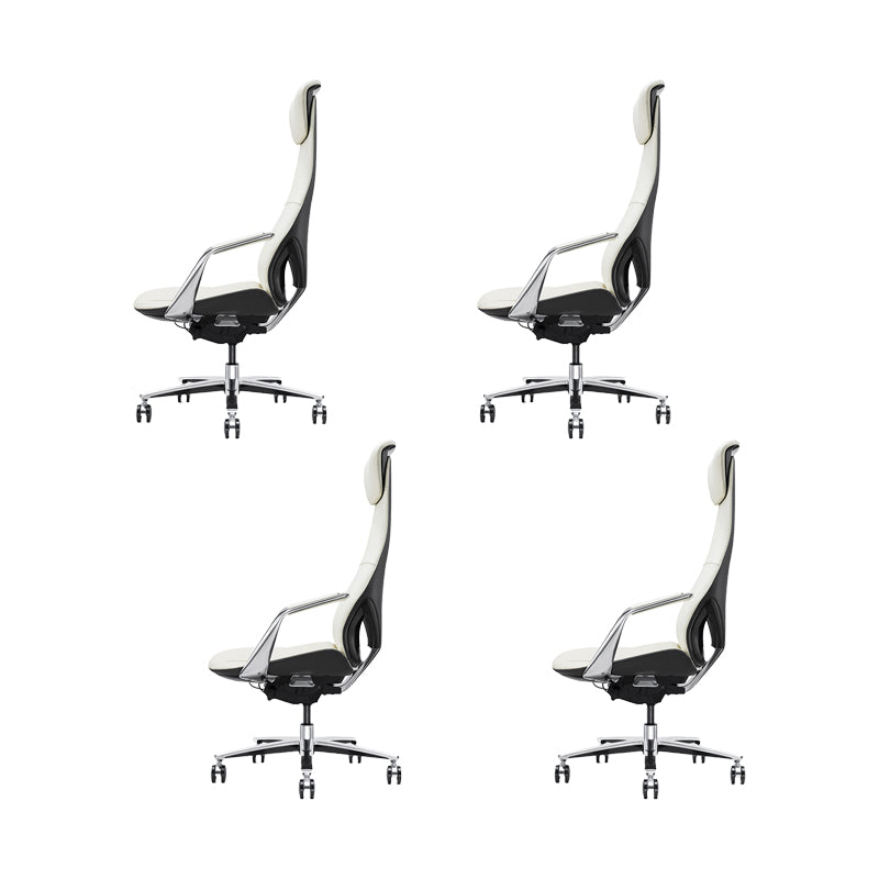 Modern Style Office Chair Adjustable Seat Height Fixed Arms Chair with Wheels