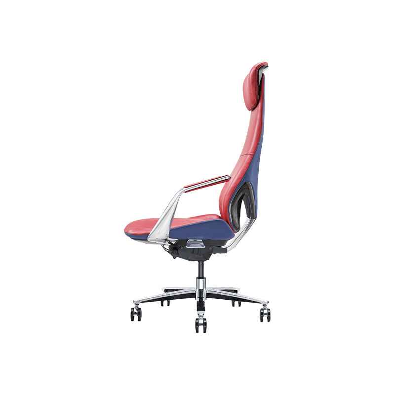 Modern Style Office Chair Adjustable Seat Height Fixed Arms Chair with Wheels