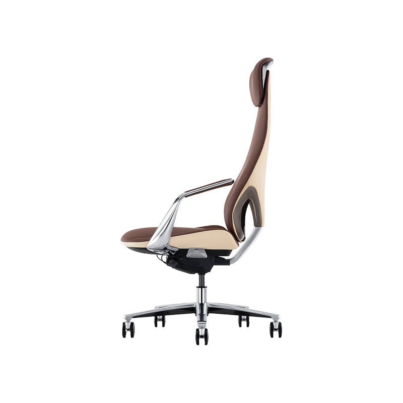 Modern Style Office Chair Adjustable Seat Height Fixed Arms Chair with Wheels