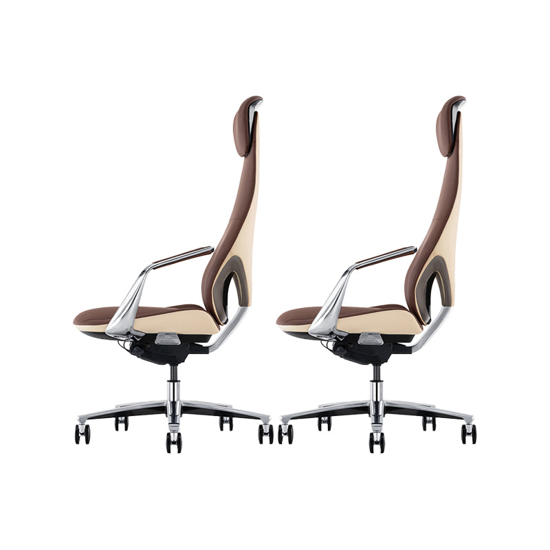 Modern Style Office Chair Adjustable Seat Height Fixed Arms Chair with Wheels