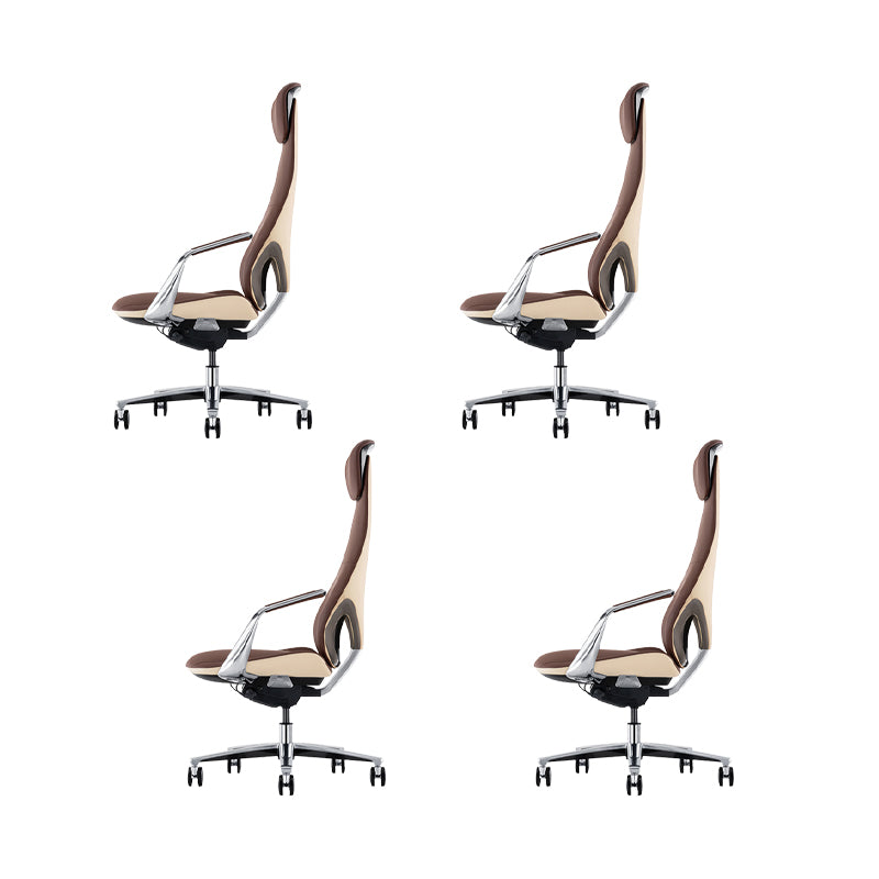 Modern Style Office Chair Adjustable Seat Height Fixed Arms Chair with Wheels