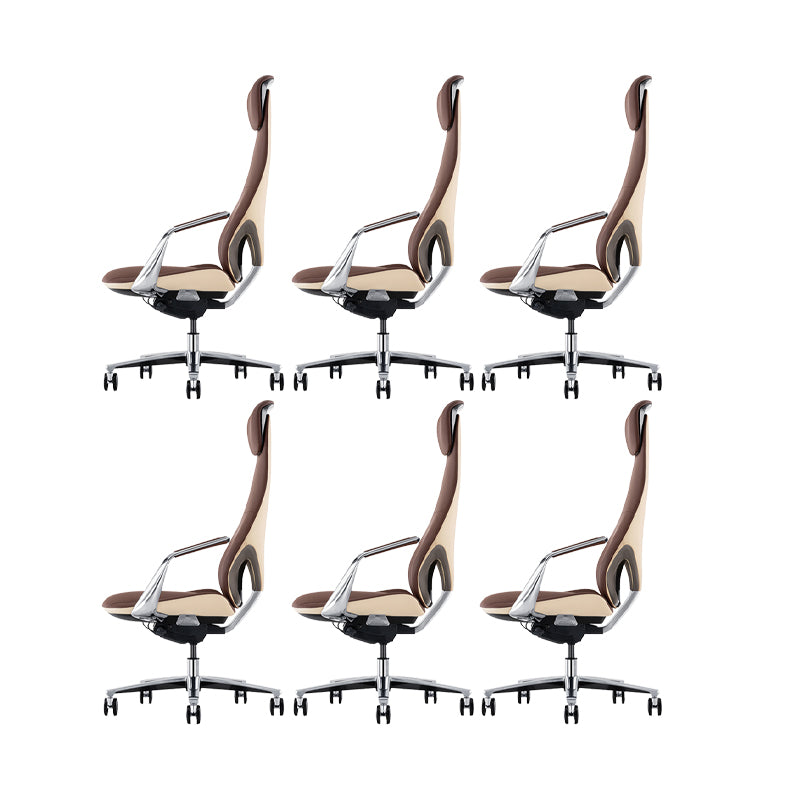 Modern Style Office Chair Adjustable Seat Height Fixed Arms Chair with Wheels