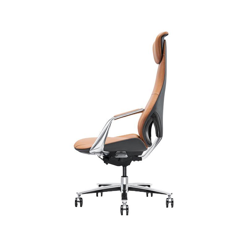 Modern Style Office Chair Adjustable Seat Height Fixed Arms Chair with Wheels