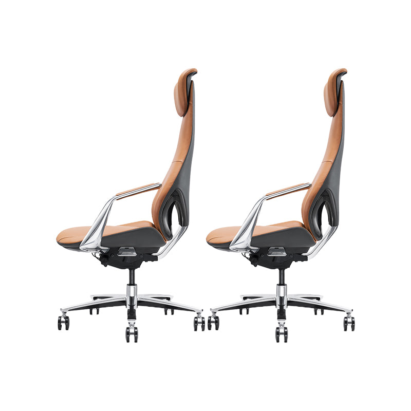 Modern Style Office Chair Adjustable Seat Height Fixed Arms Chair with Wheels