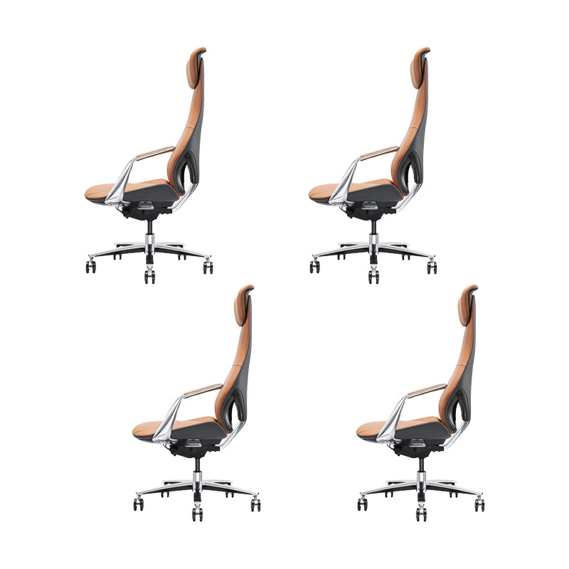 Modern Style Office Chair Adjustable Seat Height Fixed Arms Chair with Wheels