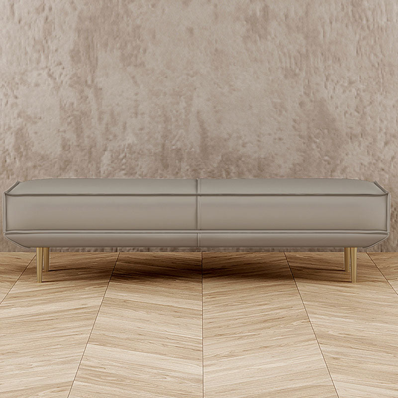 15.6-inch W Modern Cushioned Seating Bench Solid Color Rectangle Bedroom Bench