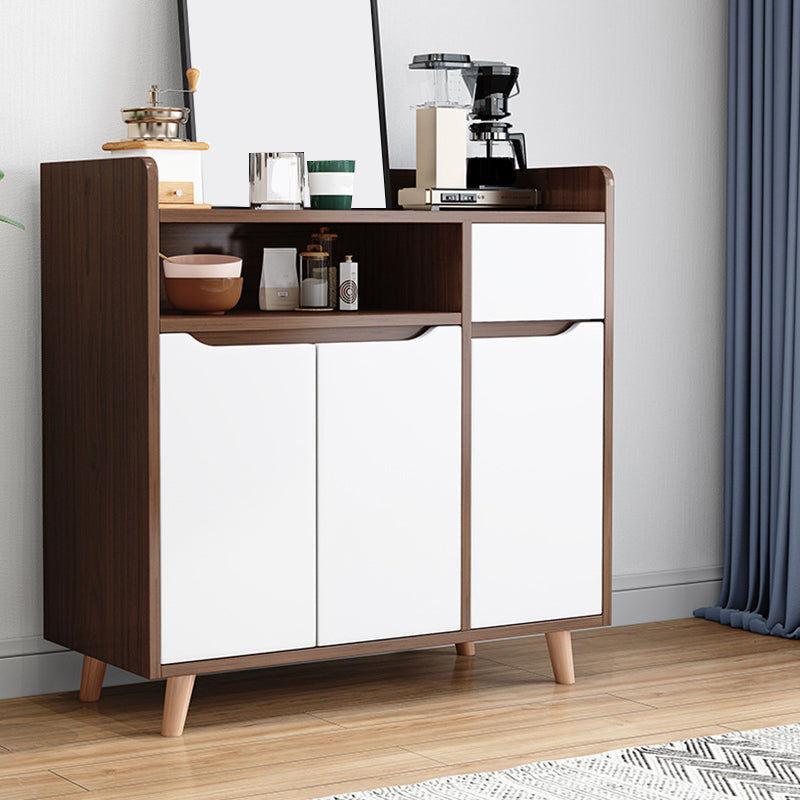 Modern Style Kitchen Sideboard Engineered Wood Sideboard with Open Storage