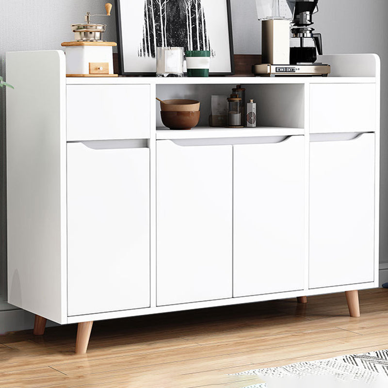 Modern Style Kitchen Sideboard Engineered Wood Sideboard with Open Storage