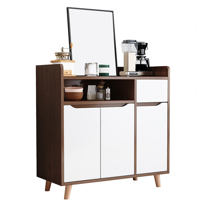 Modern Style Kitchen Sideboard Engineered Wood Sideboard with Open Storage