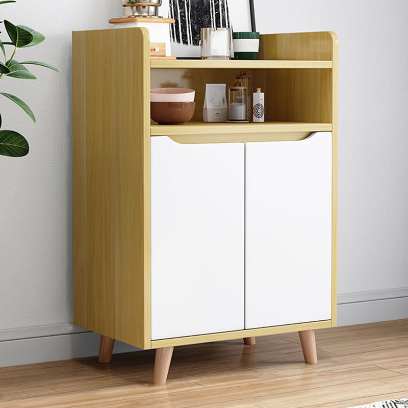 Modern Style Kitchen Sideboard Engineered Wood Sideboard with Open Storage