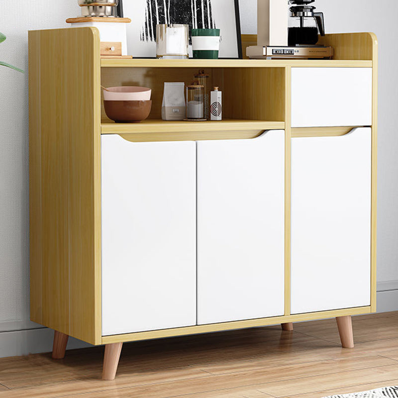 Modern Style Kitchen Sideboard Engineered Wood Sideboard with Open Storage