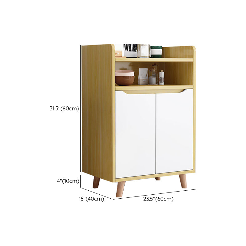 Modern Style Kitchen Sideboard Engineered Wood Sideboard with Open Storage