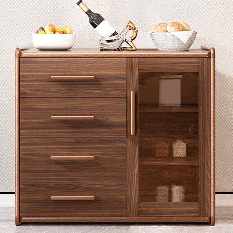 Modern Style Kitchen Sideboard Engineered Wood Sideboard with 4 Drawers