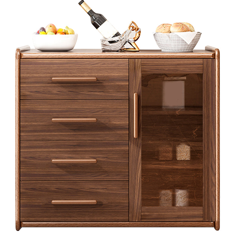 Modern Style Kitchen Sideboard Engineered Wood Sideboard with 4 Drawers