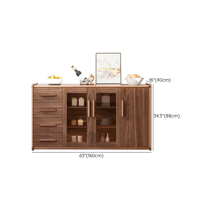 Modern Style Kitchen Sideboard Engineered Wood Sideboard with 4 Drawers