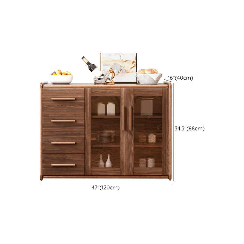 Modern Style Kitchen Sideboard Engineered Wood Sideboard with 4 Drawers