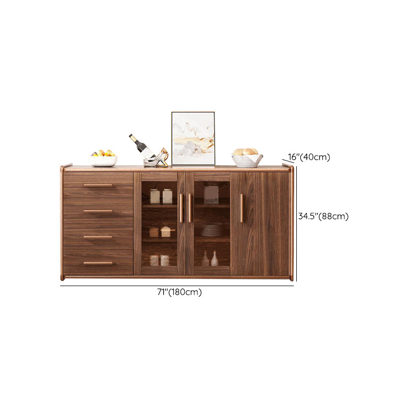 Modern Style Kitchen Sideboard Engineered Wood Sideboard with 4 Drawers