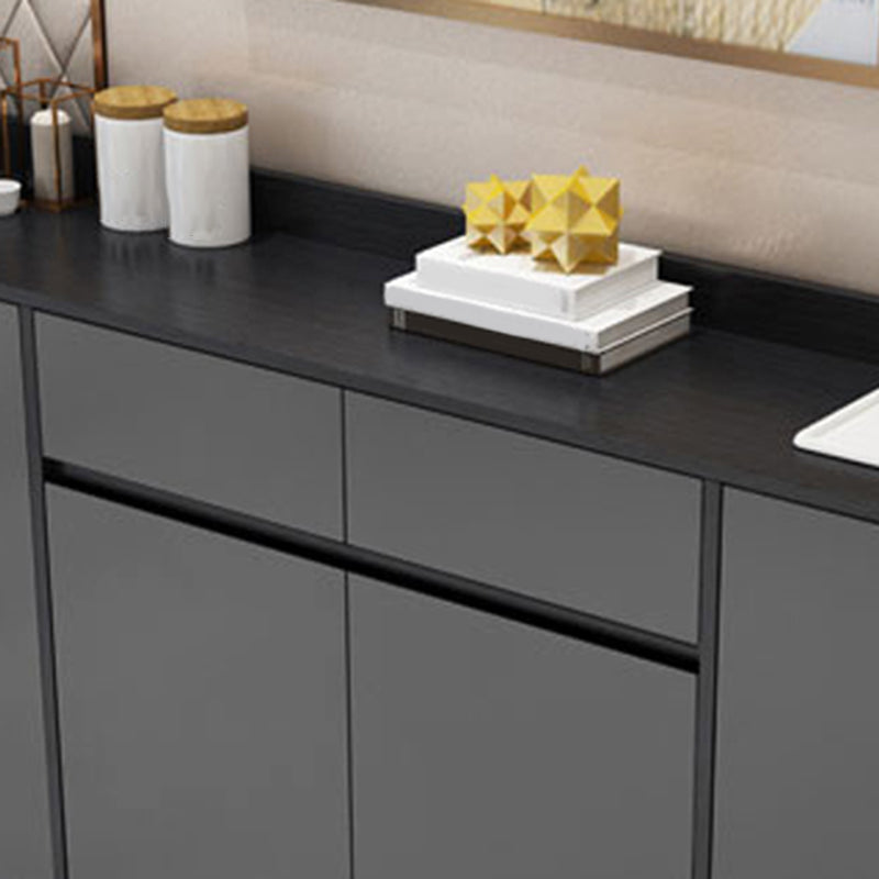 Modern Style Sideboard Engineered Wood Sideboard with 2-Drawer and 4-Door