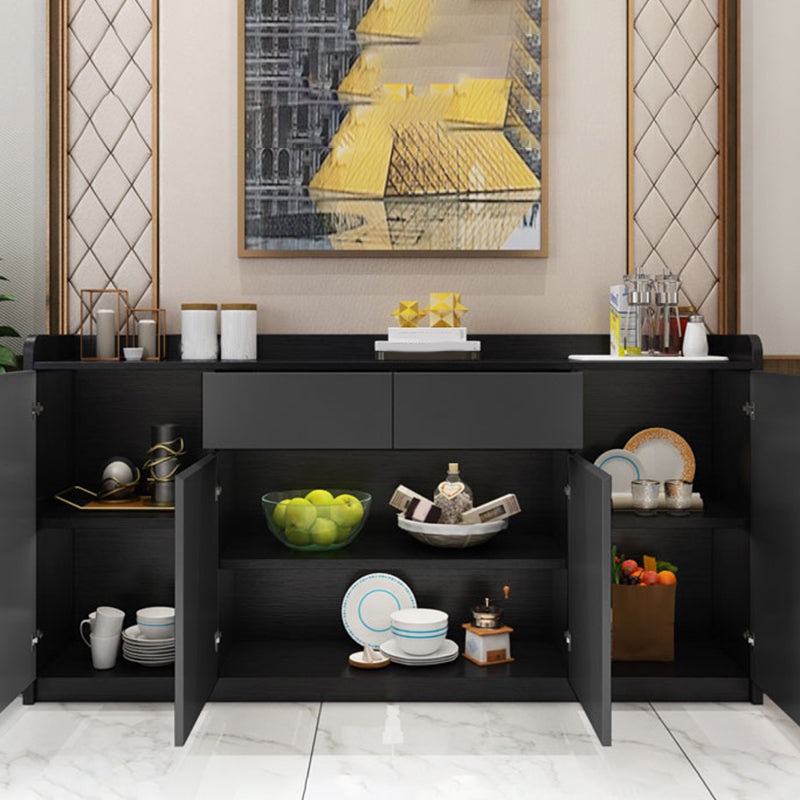 Modern Style Sideboard Engineered Wood Sideboard with 2-Drawer and 4-Door