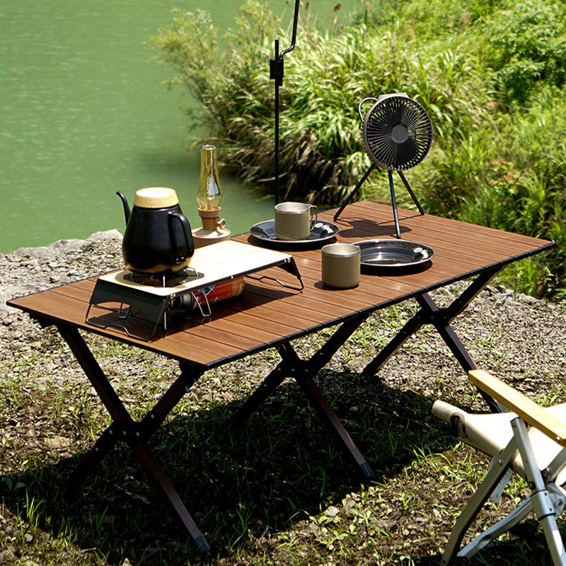 Contemporary Patio Table Metal Foldable Camping Table for Outdoor