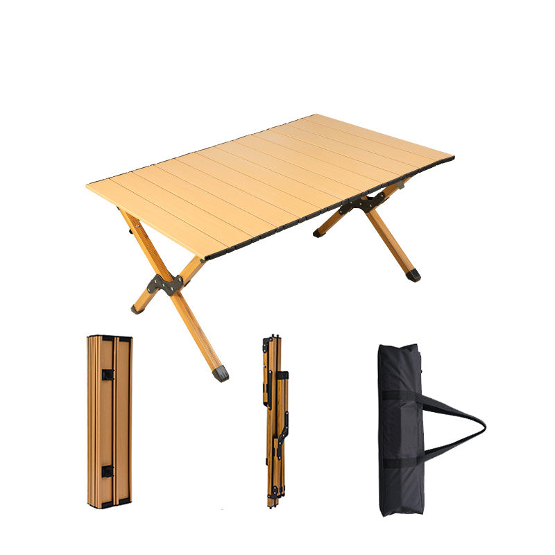 Contemporary Patio Table Metal Foldable Camping Table for Outdoor