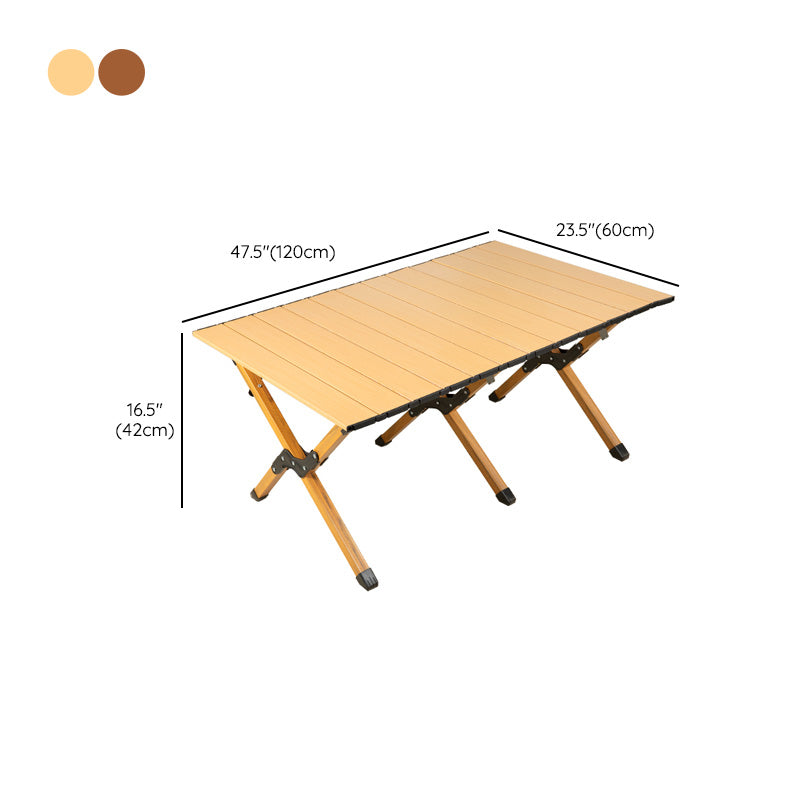 Contemporary Patio Table Metal Foldable Camping Table for Outdoor